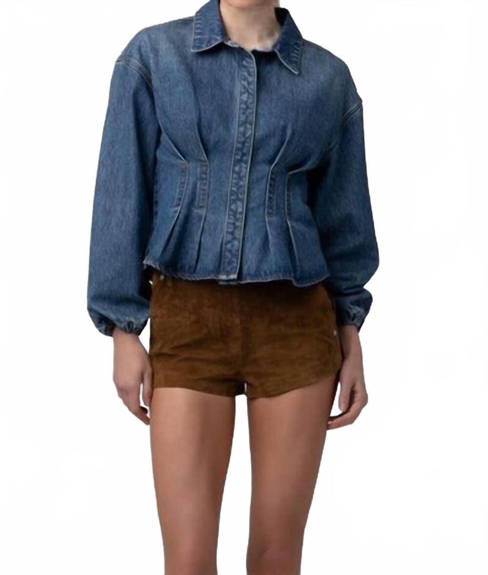 NEW BLANKNYC addy peplum shirt in off the hook
